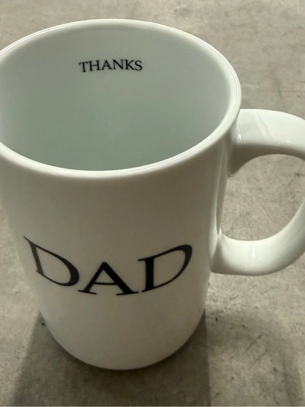 Williams Sonoma Porcelain “Dad” Mug. The Perfect Father’s Day Gift